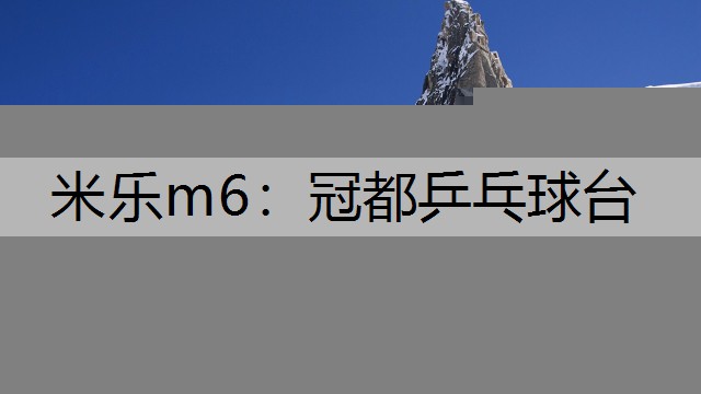 米乐m6：冠都乒乓球台