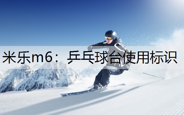 米乐m6：乒乓球台使用标识