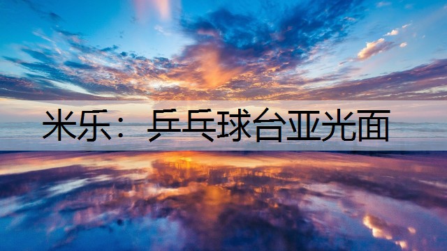 米乐：乒乓球台亚光面