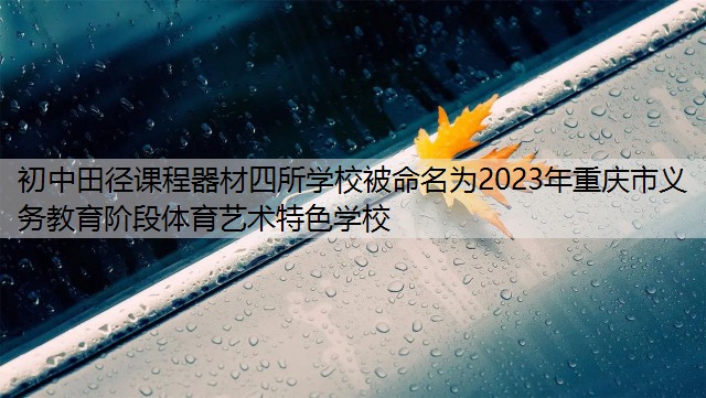 <strong>初中田径课程器材四所学校被命名为2023年重庆市义务教育阶段体育艺术特色学校</strong>