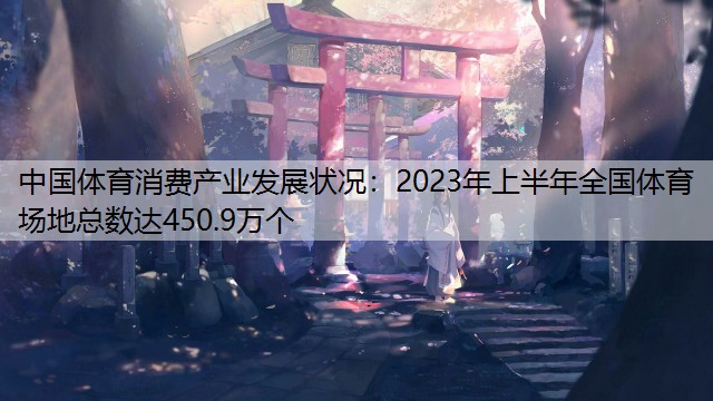 中国体育消费产业发展状况：2023年上半年全国体育场地总数达450.9万个