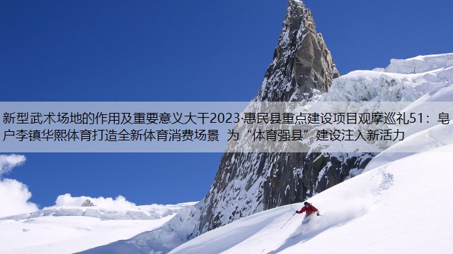 新型武术场地的作用及重要意义大干2023·惠民县重点建设项目观摩巡礼51：皂户李镇华熙体育打造全新体育消费场景 为“体育强县”建设注入新活力