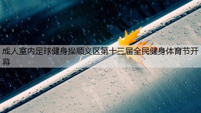 成人室内足球健身操顺义区第十三届全民健身体育节开幕